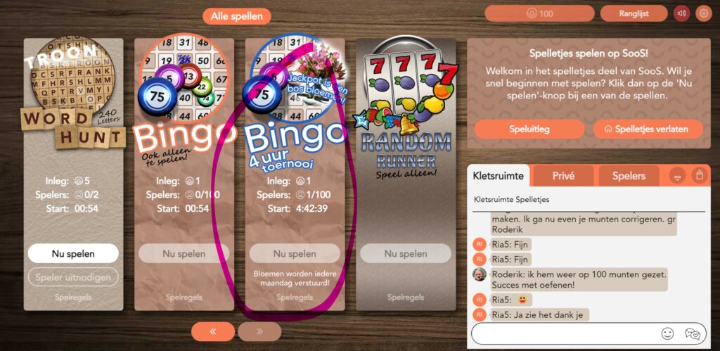 Doe mee met de online bingo! (tijdens de Week tegen Eenzaamheid)