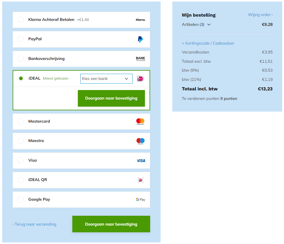 Betaalopties op internet