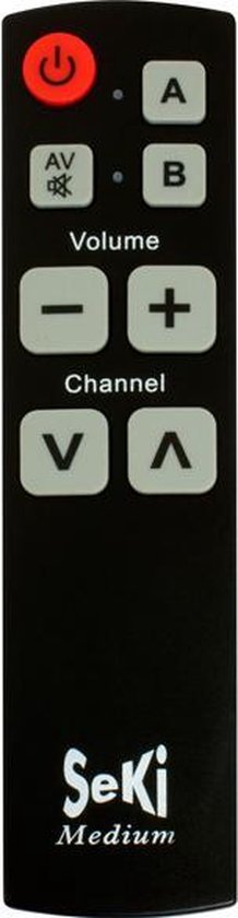 afstandsbediening voor senioren /slechtzienden /gehandicapten zelflerend Seki medium zwart