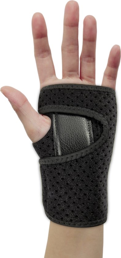 Trebin Polsbrace Rechts - Pols Brace Carpaal Tunnel Syndroom - Polsbrace Overbelasting - One Size - Zwart