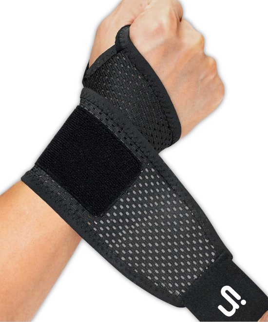 Trebin Polsbrace Universeel - Pols Brace Carpaal Tunnel Syndroom - Links en Rechts - Polsbrace Overbelasting - One Size - Zwart