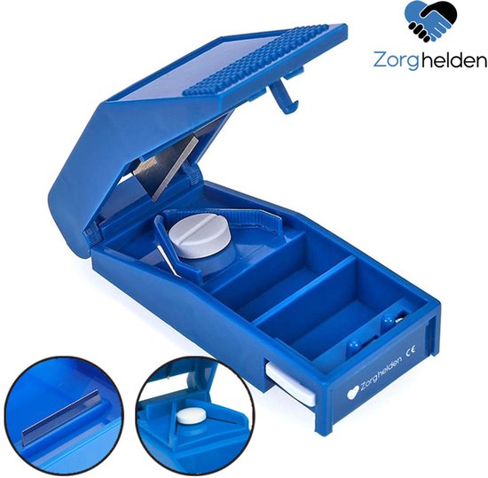 Zorghelden® Medische pillensnijder - Pillenvergruizer - Pillensnijder kleine pillen en grote pillen - Pillensnijder voor harde pillen en zachte - Pillen snijder