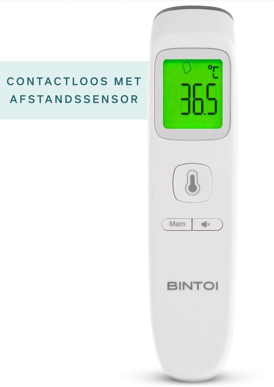 Bintoi XE200 - Thermometer - Voorhoofd Thermometer - Digitale Koortsthermometer voor Baby & Volwassene - Meetresultaat in 1 Seconde - Nauwkeurig
