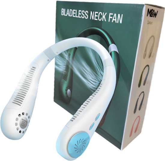 M&W Draagbare Gezichtsventilator Nek Ventilator - Airco LED verlichting