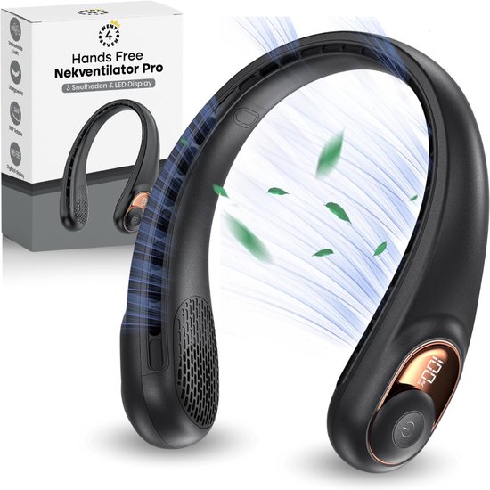 Twenty4seven® Nek Ventilator Pro - Draagbare Nekventilator met Koeling - Mini Nek Fan - Gezichtsventilator & Handventilator - Portable Neck Fan