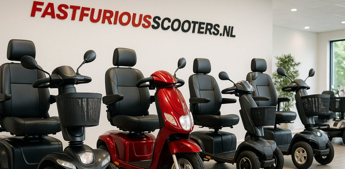 Senior geniet van de vrijheid en veiligheid van een moderne scootmobiel, ideaal voor langer zelfstandig wonen.