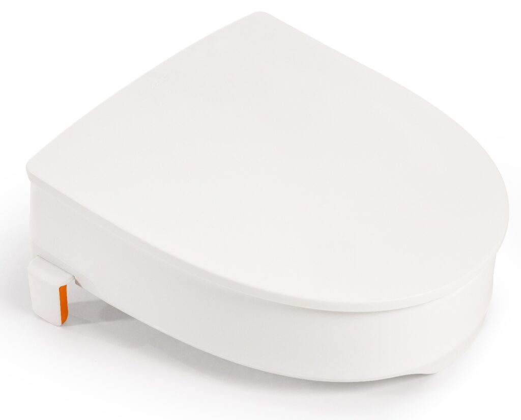 Een witte toiletverhoger