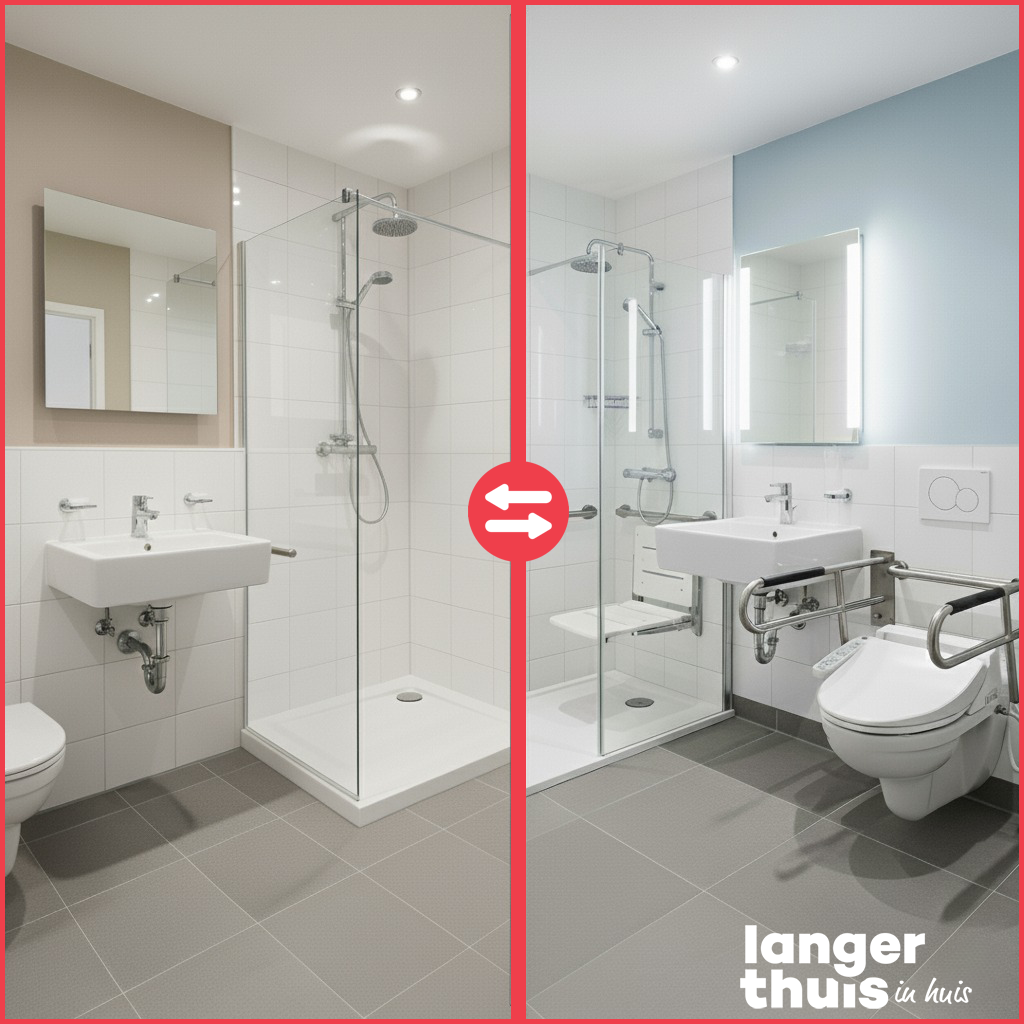 Inloopdouche senioren: voor en na