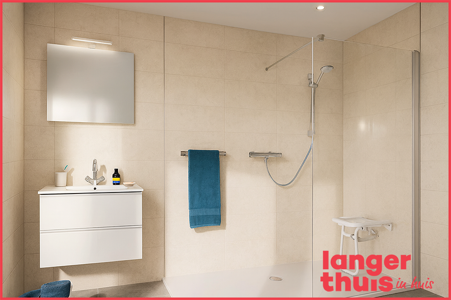 Inloopdouche senioren: voorbeeld