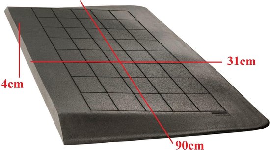 Roege international Drempelhulp 4 cm zwart 310 mm x 900 mm