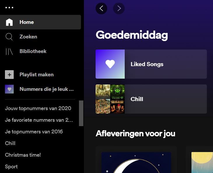 spotify home
