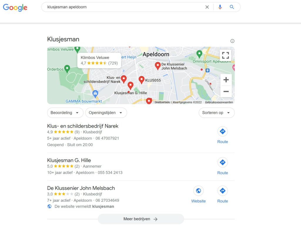 google reviews van klusjesmannen