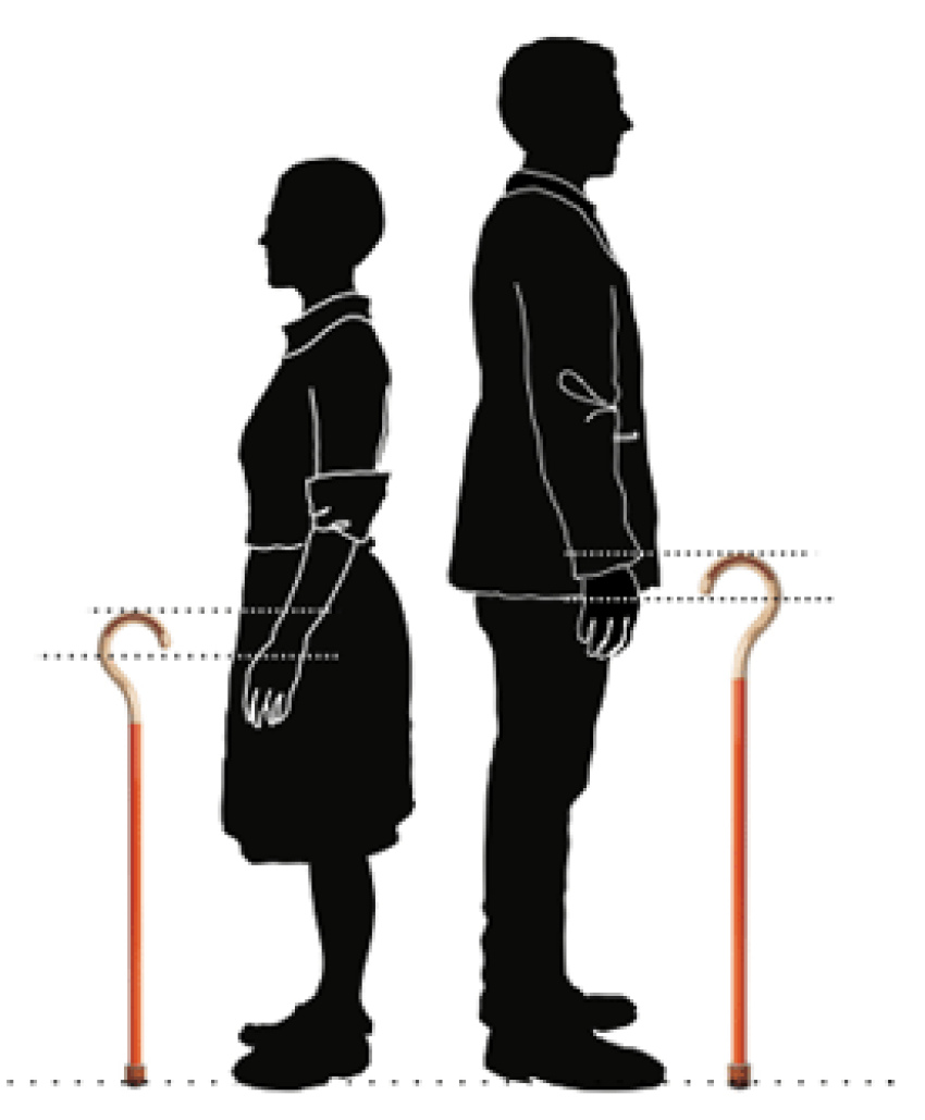 wandelstok-juiste-hoogte
