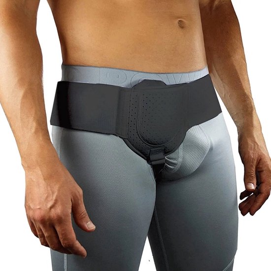 oCreon - Liesbreukband – Verstelbare Hernia Band - Brace voor Pijnbestrijding - Zwart
