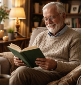 Binnenactiviteit lezen, gezellig op de bank met een boek