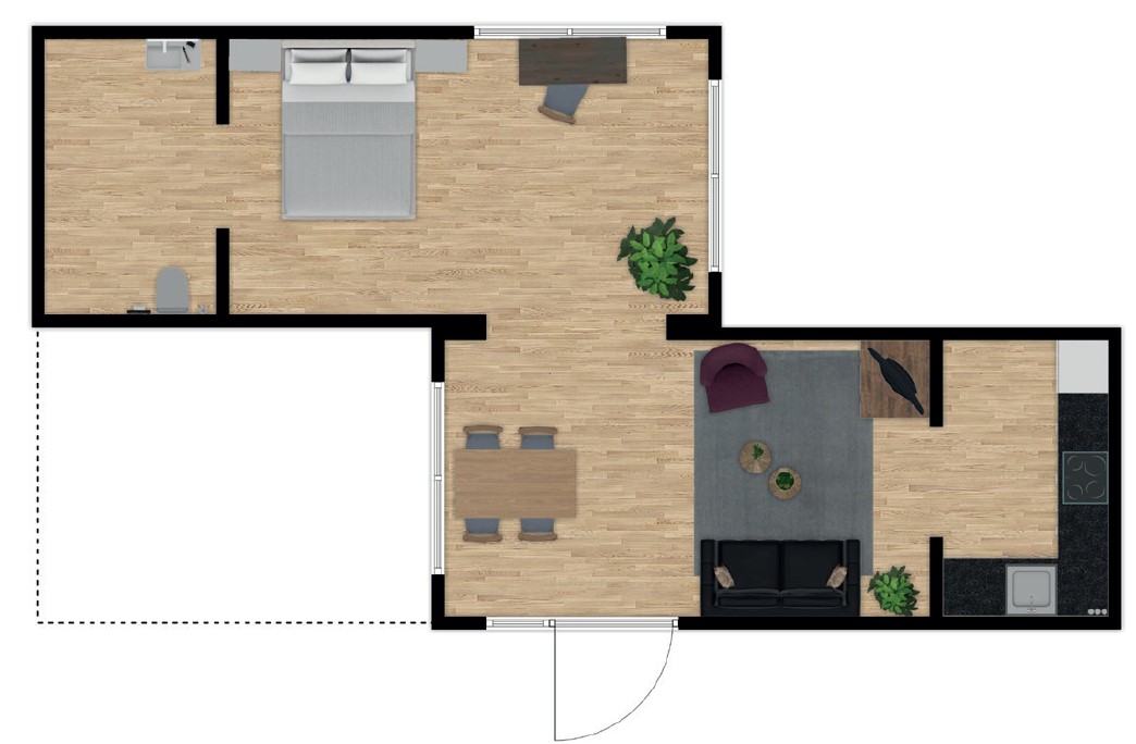 zorgwoning in tuin 