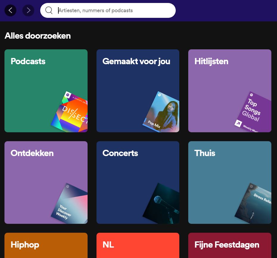 spotify zoeken