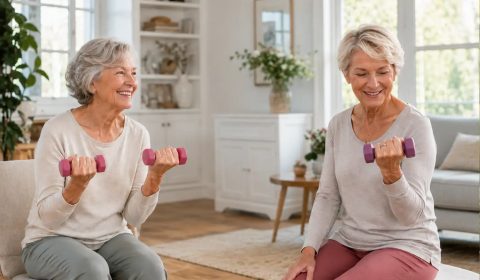 2 vrouwen die lichte kracht training doen