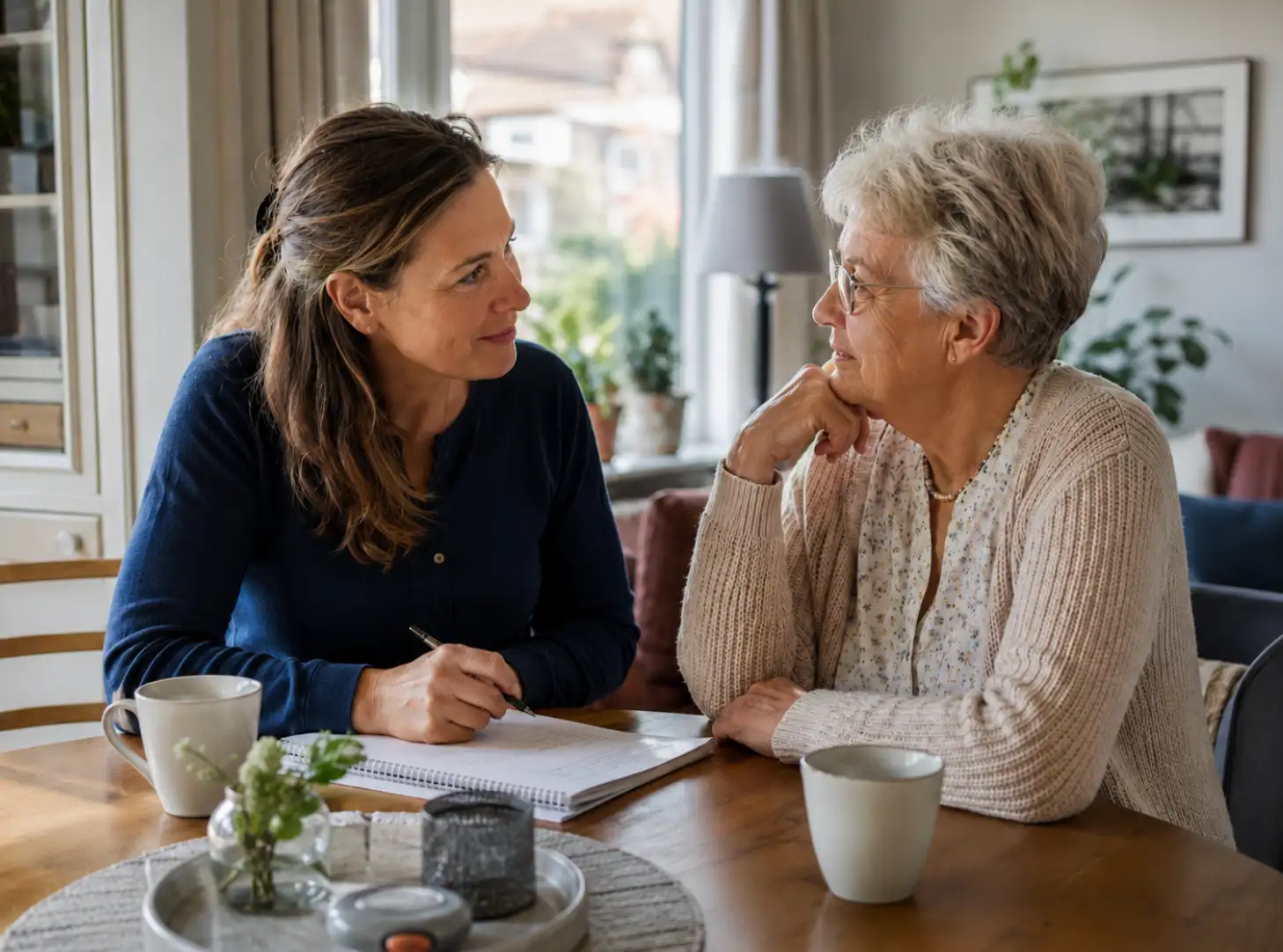 Ziet u dat uw ouder hulp nodig heeft, maar weigert hij of zij hulp? Lees hoe u het gesprek rustig voert en wanneer u hulp inschakelt.