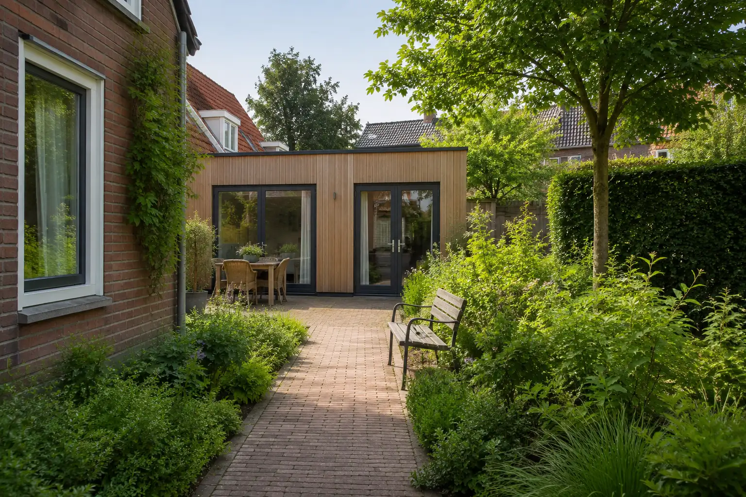 mantelzorgwoning in de achtertuin